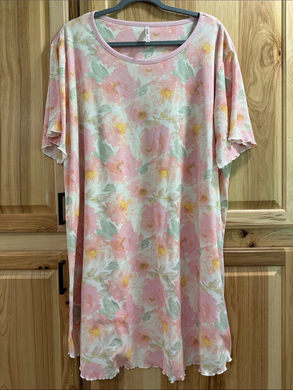 Flora Nikrooz XXL Pink Floral Vintage Inspired Feminine Night Gown Pajama Dress